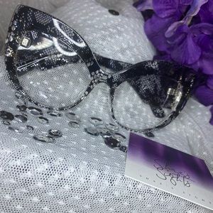 CatEye Black Snakeskin Glasses